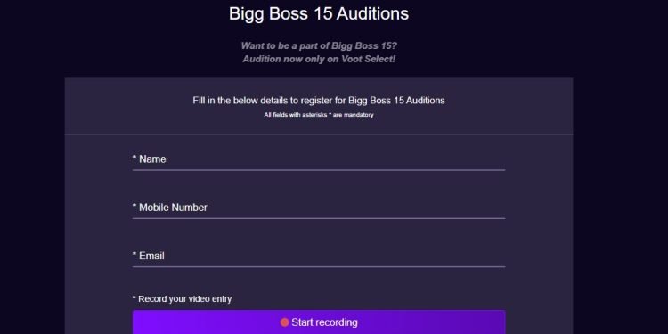 Bigg Boss 15 online registration form & audition 2021
