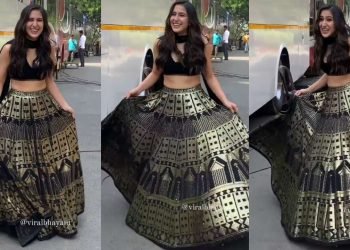 Sara Ali khan – सारा अली खान ने पहने ब्लैक लहंगे कि तस्वीरे हुई वायरल