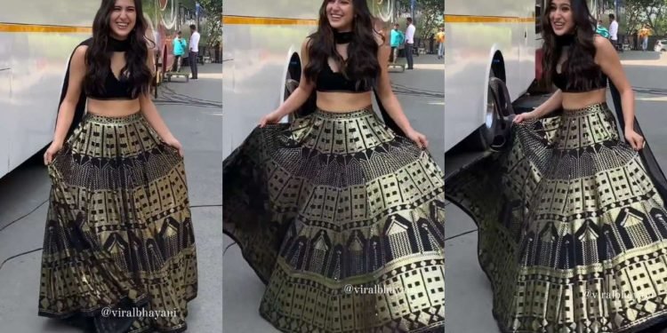 Sara Ali khan – सारा अली खान ने पहने ब्लैक लहंगे कि तस्वीरे हुई वायरल
