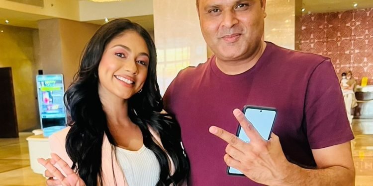 actress Rashiprabha Sandeepani with Dushyant Pratap singh