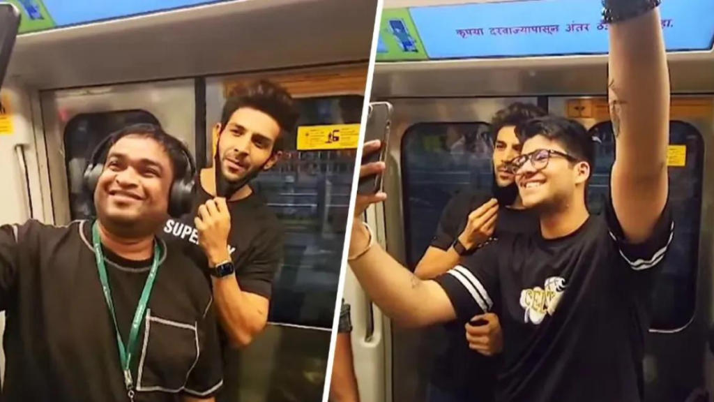 Kartik Aaryan boarded the Mumbai metro, beat the traffic