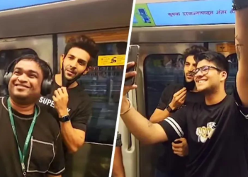 Kartik Aaryan boarded the Mumbai metro, beat the traffic