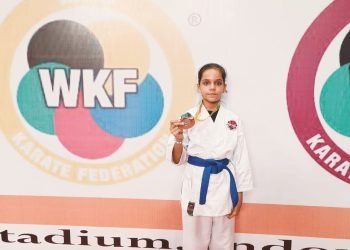 Swasti Sharma won silver medal in the Fourth West zone Karate Championship 2024