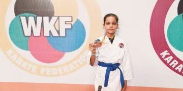 Swasti Sharma won silver medal in the Fourth West zone Karate Championship 2024