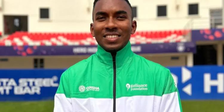 Animesh Kujur Shines at 38th National Games, Matches Meet Record in 100m Sprint