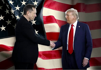 Musk and Trump on Stage