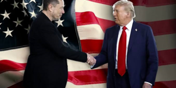 Musk and Trump on Stage
