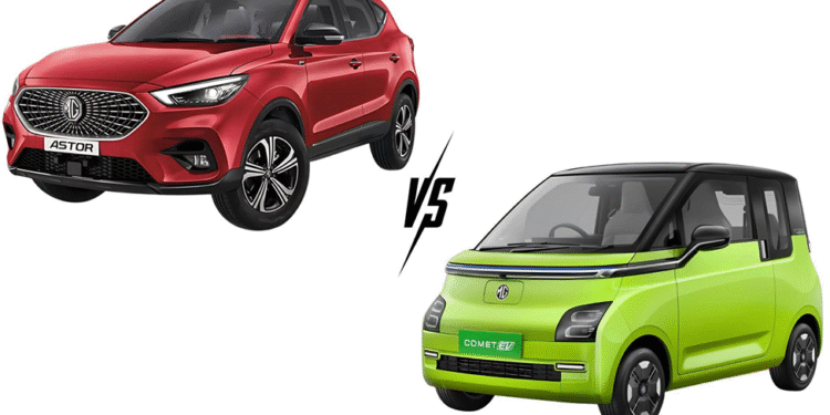 MG Comet EV and Astor