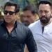 A man suddenly placed his hand on Salman Khan's shoulder; security immediately removed him, while Salman signaled his team to remain calm